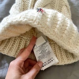 Moncler Pompom Beanie White